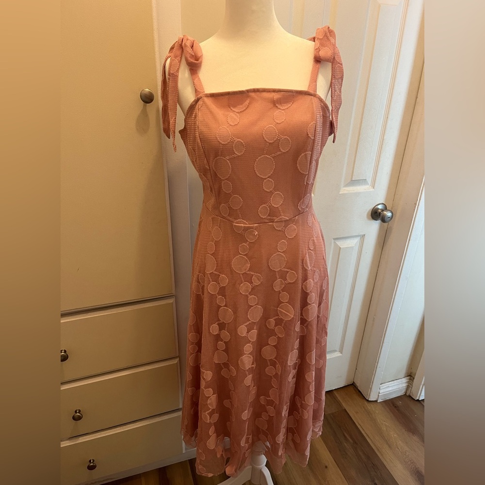 SHEIN Pink Polka Dot Maxi Dress